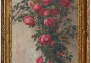 Edith White Roses Painting